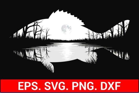 Download Fishing Lake SVG Nature Fish Design. - Fish Collection