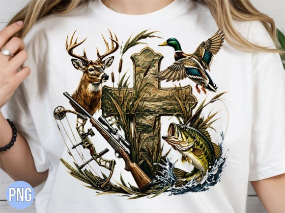 Download Hunting Fishing Cross Deer Duck PNG - Fish Collection