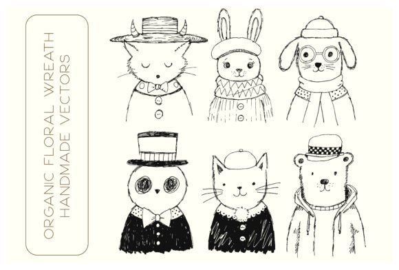 Download Cute Hand Drawn Animal Characters - Hand drawn Collection