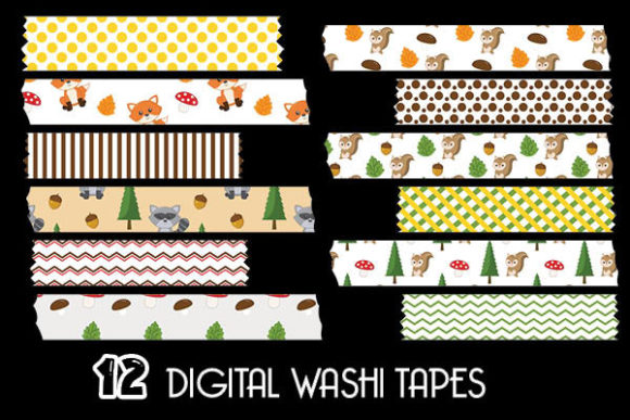 Download Woodland Animals Cliparts Washi Tapes - Woodland animals cliparts Collection