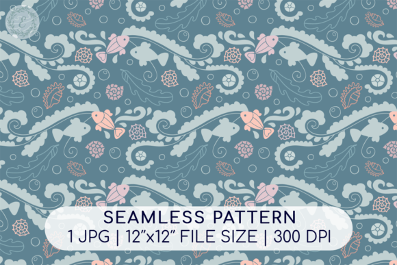 Download Shells, Fish Ocean Seamless Pattern | B - Fish Collection