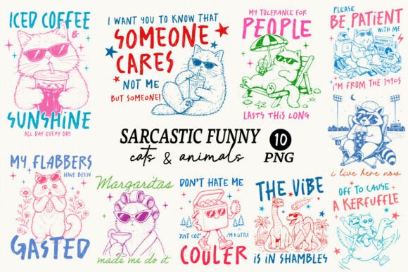 Download Sarcastic Funny Cat &amp; Animals Bundle PNG - Animals bundle Collection