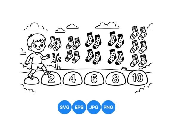 Download Counting Socks Educational Clipart - Educational clipart Collection