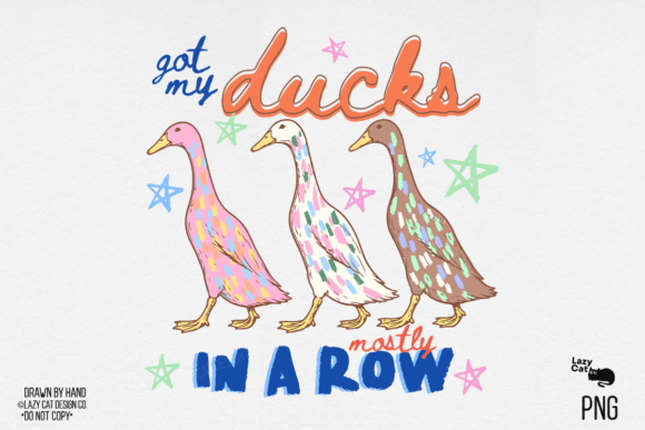 Download Summer Duck Preppy Hand Drawn PNG - Hand drawn Collection