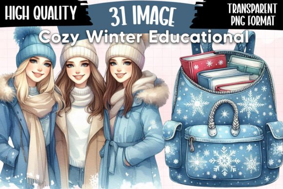 Download Cozy Winter Educational Clipart Bundle - Educational clipart Collection