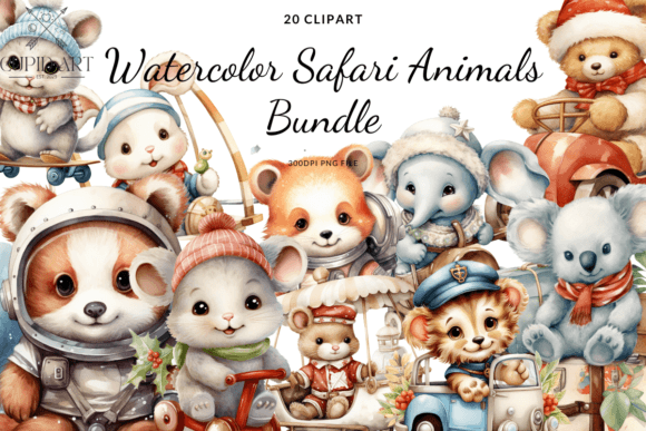 Download Watercolor Safari Animals Bundle - Animals bundle Collection