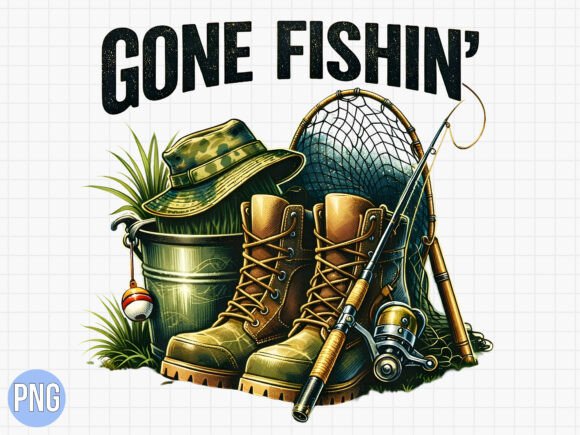 Download Gone Fishing Gear Hunting Boots PNG - Fish Collection