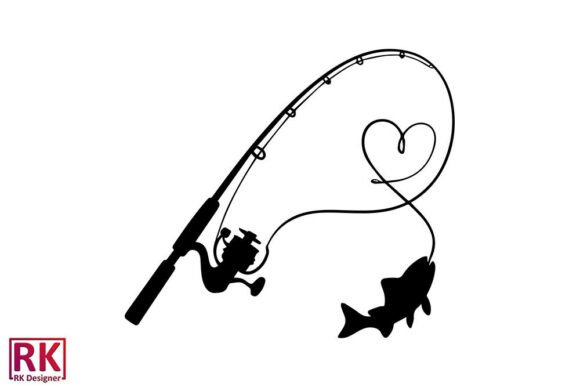 Download Fishing Rod SVG Love Fish SVG Heart SVG - Fish Collection