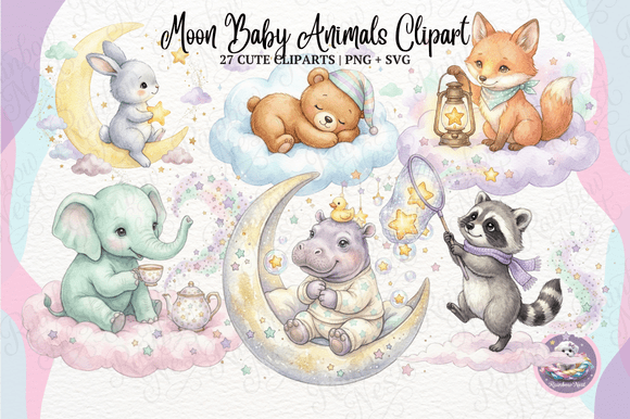 Download Celestial Moon Baby Animals Bundle - Animals bundle Collection