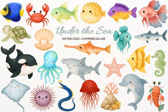 Download Undersea Nursery Sea Animals Clipart PNG - Undersea nursery Collection
