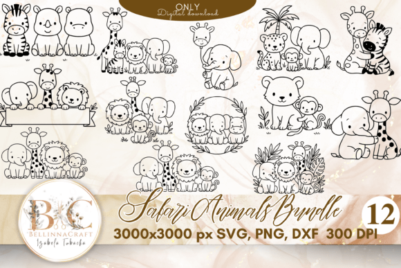 Download Safari Animals Bundle SVG PNG DXF - Animals bundle Collection