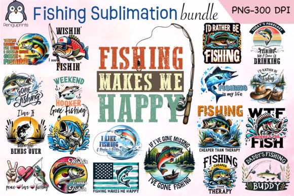 Download Fishing Sublimation Bundle - Fish Collection