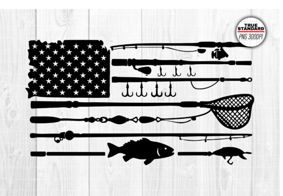 Download Fishing American Flag - Fish Collection