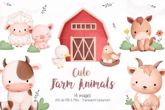 Download Cute Farm Animals Clipart - Cute farm animals Collection