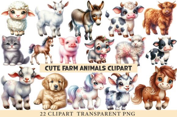 Download Cute Farm Animals Clipart - Cute farm animals Collection