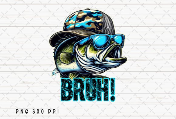 Download Bass Fish Funny Fishing Bruh Kids PNG - Fish Collection